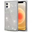 Etui Square Glitter do iPhone 12, Silver