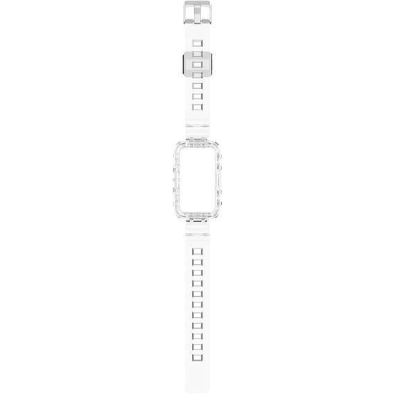 Pasek Silikonowy do Huawei Band 8 / Huawei Band 9 / Huawei Band 10, Przezroczysty