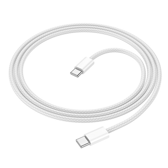 Szybki Kabel 60W USB Typ-C do Typ-C, 1 m, biały