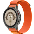 Pasek Nylonowy do Samsung Galaxy Watch 4/5/6/7/FE 40/42/43/44/45/46/47mm, Pomarańczowy