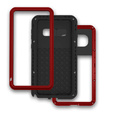Etui Love Mei do Samsung Galaxy S10+ Plus, pancerne ze szkłem, czerwone