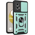 Etui pancerne do Motorola Moto G73 5G, CamShield Slide, zielone