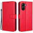 Etui z klapką do Realme C33, Crazy Horse Wallet, czerwone