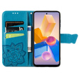Etui z klapką do Infinix Hot 40i, Butterfly, niebieskie