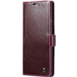 Etui z klapką CASEME do Samsung Galaxy Note 20 Ultra, Waxy Textured, czerwone