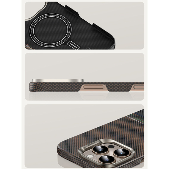 Etui Benks Kevlar do MagSafe Armor Air Prestige 600D G066 do iPhone 16 Pro Max – brązowe