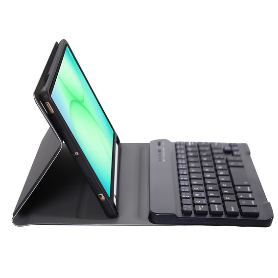 Etui z klawiaturą do Samsung Galaxy Tab A11, Leather Pen Slot, czarne