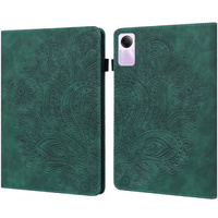 Etui do Xiaomi Redmi Pad SE 11", Flowers, zielone