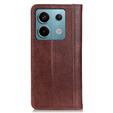 Etui do Xiaomi Redmi Note 13 Pro 5G, Wallet Litchi Leather, brązowe