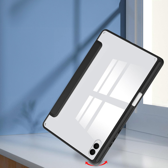 Etui do Samsung Galaxy Tab S11 Ultra, Smartcase Hybrid, z miejscem na rysik, czarne
