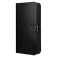 Etui z klapką do Xiaomi Redmi A3, Crazy Horse Wallet, czarne