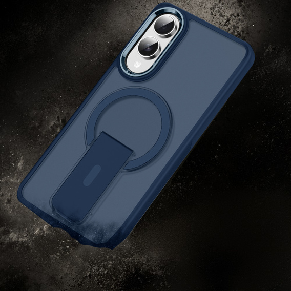 Etui do Samsung Galaxy S25 Edge, Kickstand Matt Case, do MagSafe, niebieskie