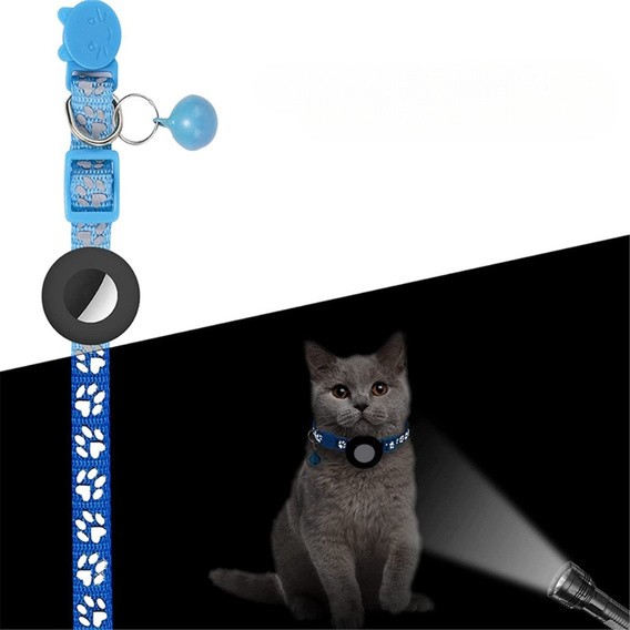 Etui Obroża nylonowa z dzwoneczkiem do Apple AirTag 2 / 1, Niebieska