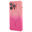 Etui silikonowe do iPhone 14 Pro Max, Gradient Magnetic, do MagSafe, różowe