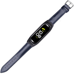 Pasek Skórzany do Samsung Galaxy Fit 2 SM-R220, Niebieski