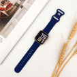 Pasek Silikonowy do Apple Watch 1/2/3/4/5/6/7/8/9/10/11/SE Ultra 1/2/3 42/44/45/46/49mm, Leopard, Granatowy
