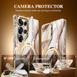 Etui GVIEWIN do Samsung Galaxy S25 Ultra, MagSafe Stand, Topaz/Gold