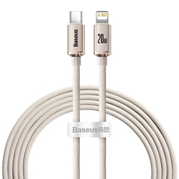 Baseus Crystal Shine kabel USB‑C – Lightning 2 m 20 W - Różowy