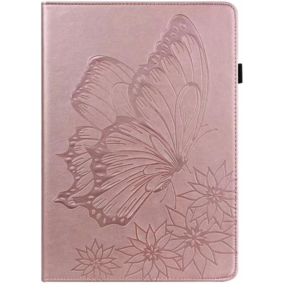 Etui do Samsung Galaxy Tab S10 Lite / S10 FE / S9 FE, Wallet Pen Slot, butterflies, Różowe