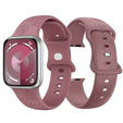 3x Pasek Silikonowy do Apple Watch 1/2/3/4/5/6/7/8/9/SE 38/40/41/mm, Rose, Fioletowy, Beżowy, Biały