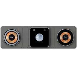 Składana Ładowarka indukcyjna 15W do iPhone, Apple Watch, Airpods, czarna