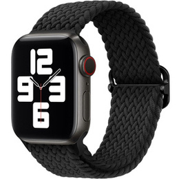 Pasek nylonowy do Apple Watch 1/2/3/4/5/6/7/8/9/10/11/SE 38/40/41/42mm, Czarny