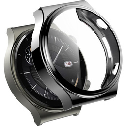 2w1 Etui z osłoną na ekran do Huawei Watch GT 2 Pro, Srebrne