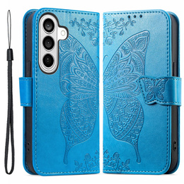 Etui z klapką do Samsung Galaxy A37 5G, Butterfly, niebieskie