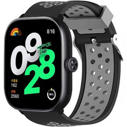 Pasek Silikonowy do Xiaomi Redmi Watch 4, Czarny/Szary