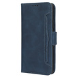 Etui z klapką do Honor 70 5G, Card Slot, granatowe