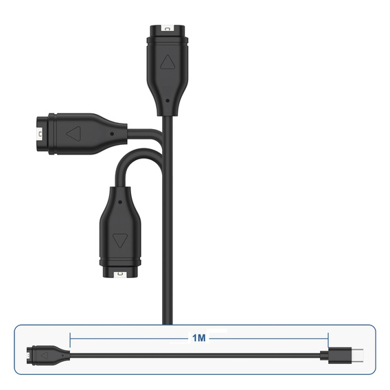 Kabel USB-C do ładowania smartwatcha Garmin 1m – szybka ładowarka i synchronizacja danych