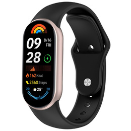 Pasek Silikonowy do Xiaomi Smart Band 10 / 9 / 8, Czarny