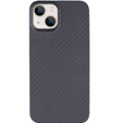 Etui do iPhone 14, karbonowe Carbon Fiber, czarne