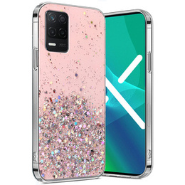 Etui do Realme 8 5G, Glittery, różowe