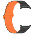 Pasek Silikonowy do Samsung Galaxy Watch Ultra 47mm (2025 / 2024), Czarny/Pomarańczowy