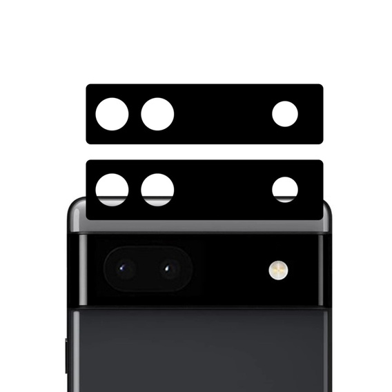 2x Szkło na aparat do Google Pixel 6a, czarne