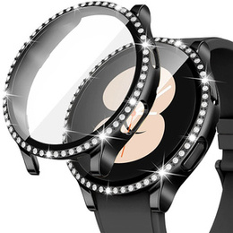 2w1 Etui + Szkło Hartowane do Samsung Galaxy Watch 6 40mm, Czarne