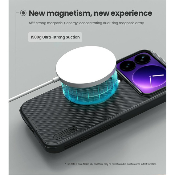 Etui NILLKIN do Xiaomi 17 Pro, Frosted Shield, do MagSafe, czarne