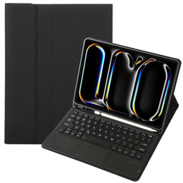 Etui z klawiaturą do iPad Pro 11" 2024 (5 gen.), Leather Pen Slot TouchPad, czarne