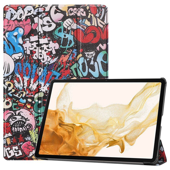 Etui do Samsung Galaxy Tab S9 Plus, Smartcase, graffiti