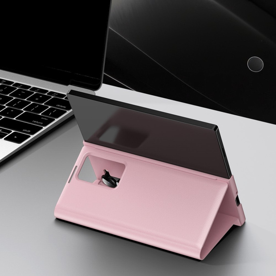 Etui z klapką do Samsung Z Fold6 5G, Smart View Wallet, różowe