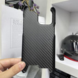 Etui do iPhone 15 Pro, karbonowe Carbon Fiber, czarne