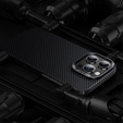 Etui BENKS Kevlar do iPhone 15 Pro, Carbon Fiber, czarne
