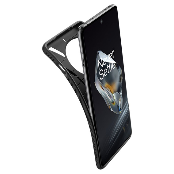 Etui Spigen Liquid Air OnePlus 12 5G czarne – trwałe TPU i ochrona narożników