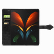 Etui z klapką do Samsung Galaxy Z Fold 4 5G, Mandala, czarne