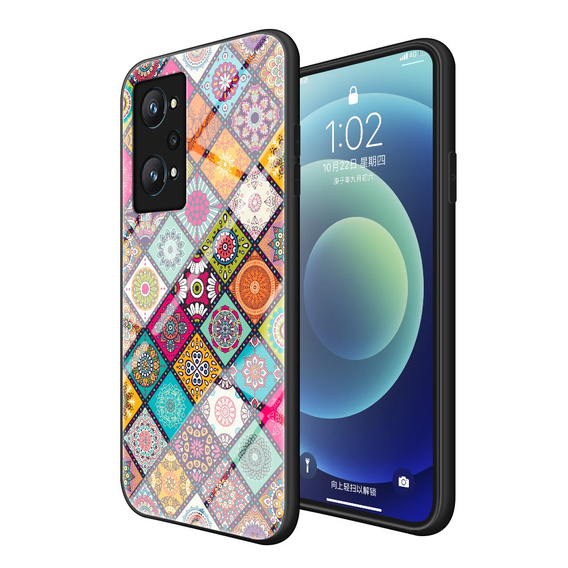 Etui Glass POP TPU do Realme GT 2 5G / GT Neo 2 / GT Neo 3T - Checkered Pattern