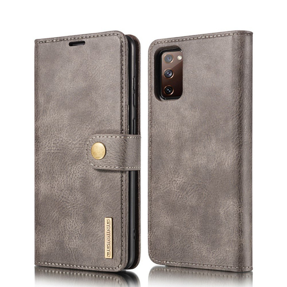 DG.MING Skórzane Etui 2in1 Wallet Case do Samsung Galaxy S20 FE - Grey