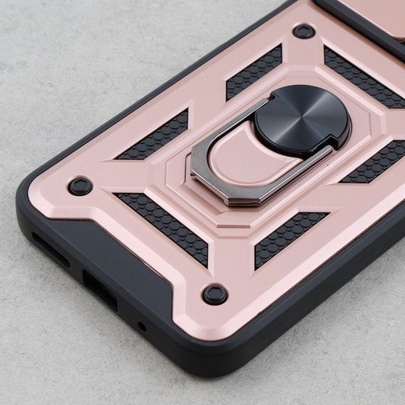 Etui pancerne do Xiaomi Redmi 12, CamShield Slide, różowe rose gold