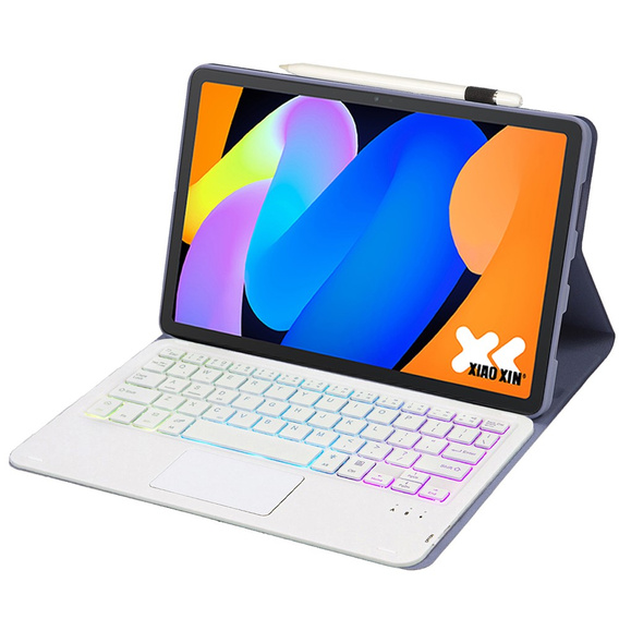 Etui z klawiaturą Bluetooth do Lenovo Tab K11 Gen 2, fioletowe