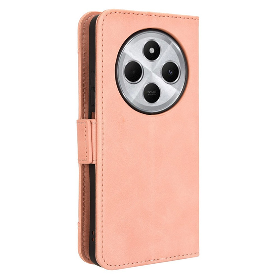 Etui z klapką do Xiaomi Redmi 14C / Xiaomi Poco C75, Card Slot, różowe